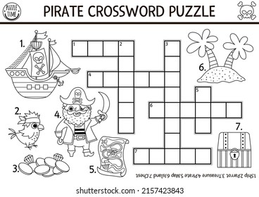 Vector black white camping crossword puzzle stock vector royalty free