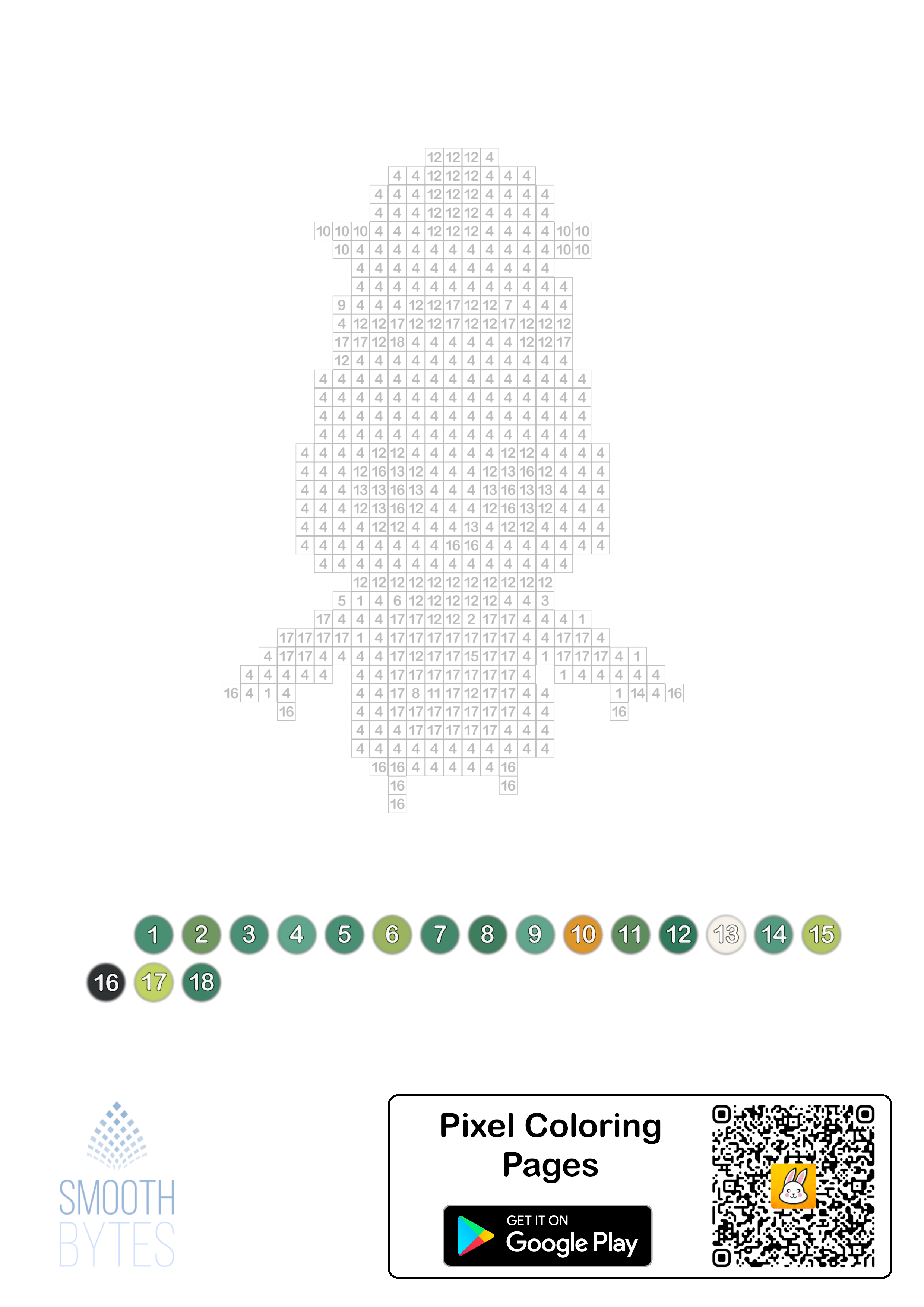 Pixel coloring pages â smooth bytes