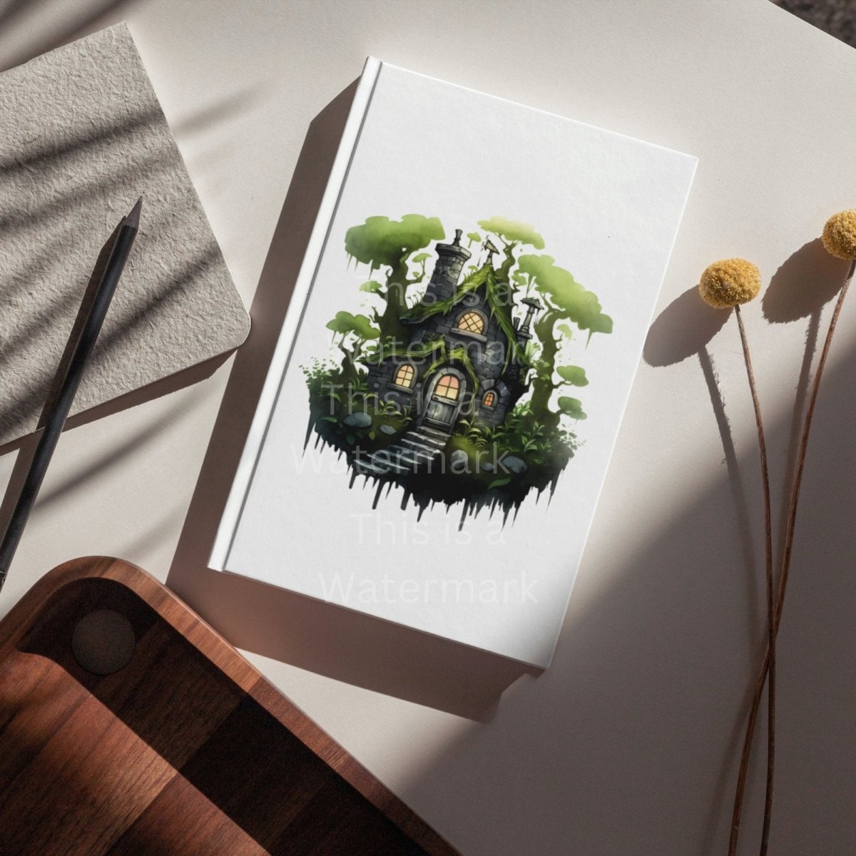 Dark witch cottage png clip art bundle dark goblin core