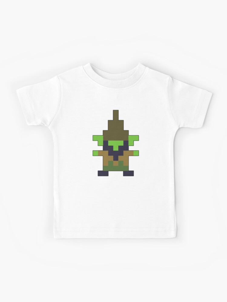 Goblin gnome in pixel art kids t