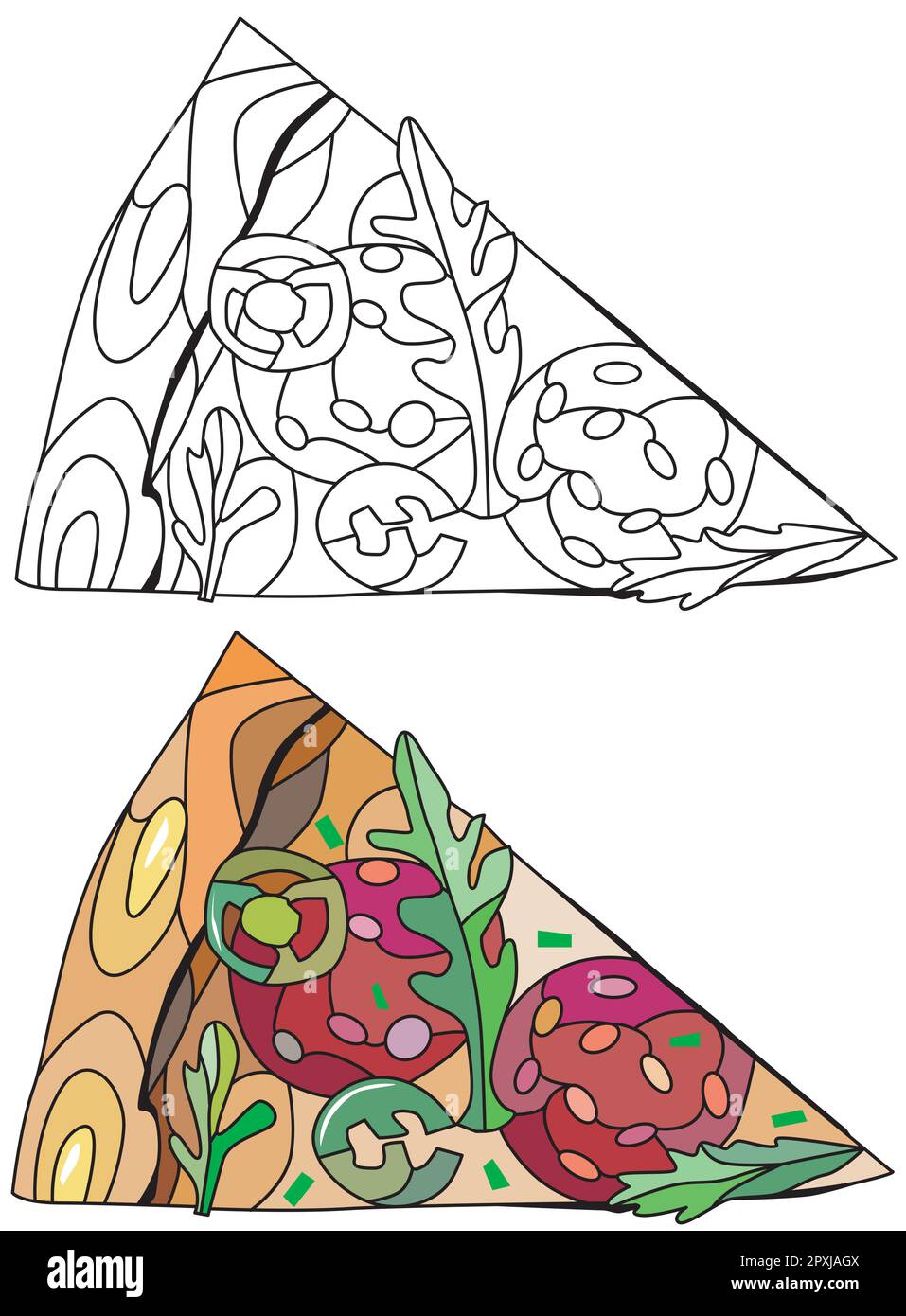 Pizza pieces stock vector images
