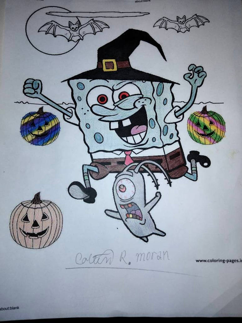 Spongebob plankton coloring page by anonymoususer on