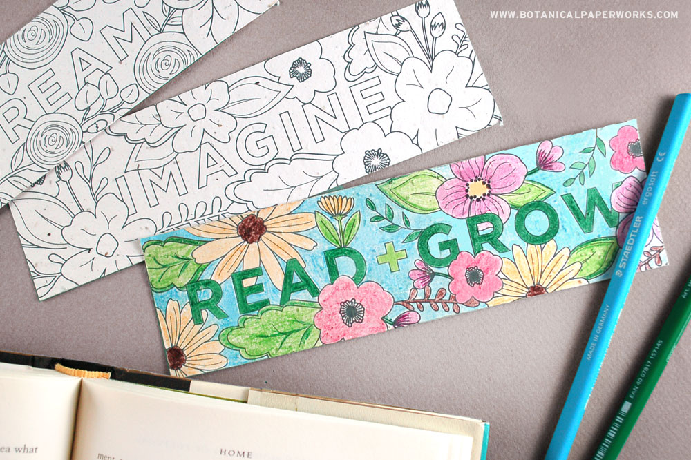 Free printables read grow coloring bookmarks for back