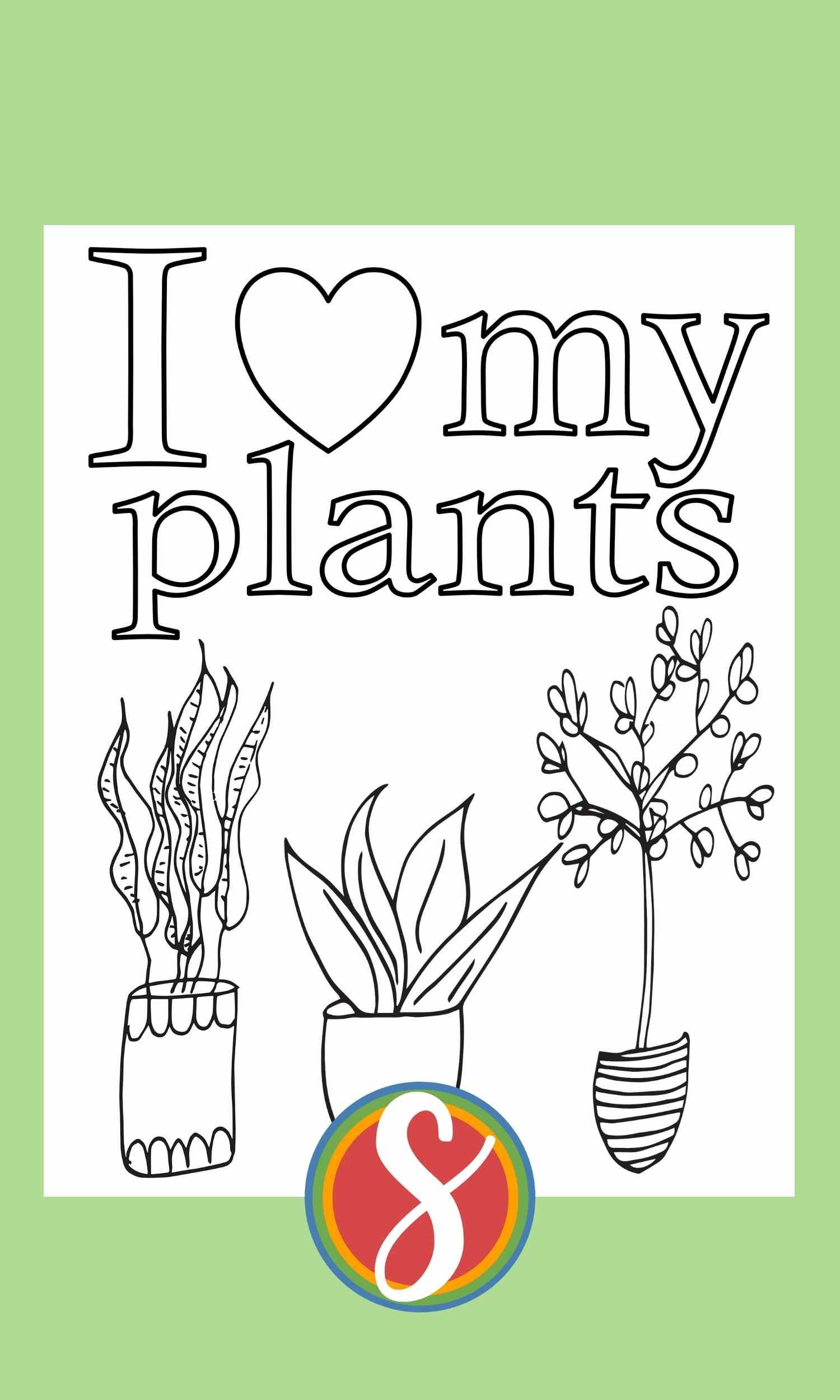 Free plant coloring pages â stevie doodles
