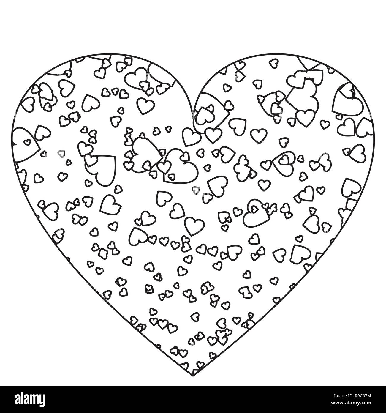Corazãn de pequeãos corazon icono plantilla vector sãmbolo de amor el dãa de san valentãn emblema signo aislado sobre fondo blanco tipo plano para grãficos web y d imagen vector de stock