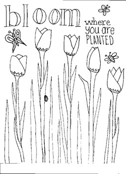 Plant coloring pages tpt