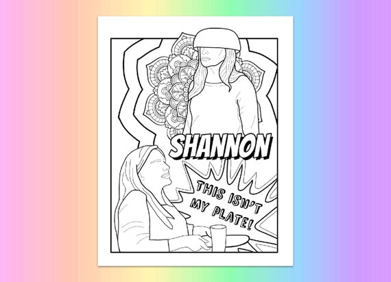Rhoc printable coloring page the real housewives of orange county shannon beador adult coloring book digital download bravo fan print