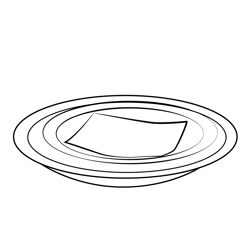 Plate coloring pages for kids