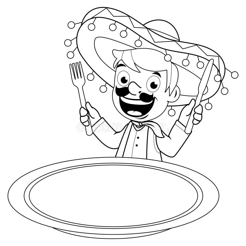 Empty plate coloring page stock illustrations â empty plate coloring page stock illustrations vectors clipart