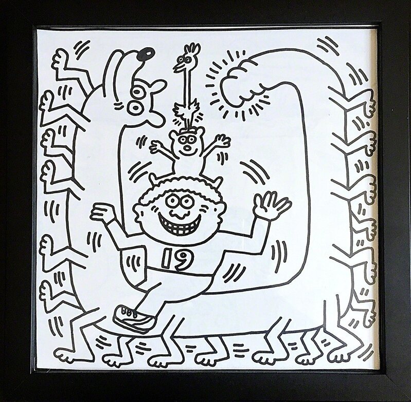 Keith haring coloring book one plate