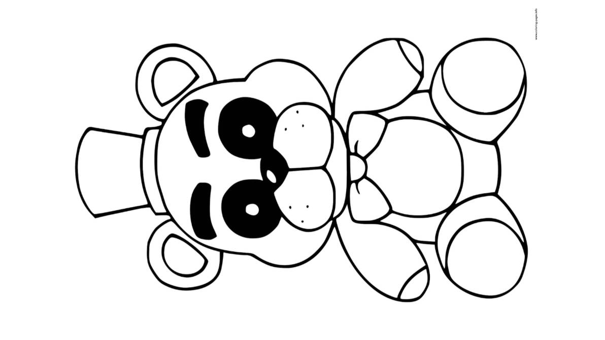 Fnaf curse of dreadbear coloring page by angeladesalvatore on