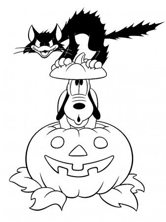Free disney halloween coloring pages