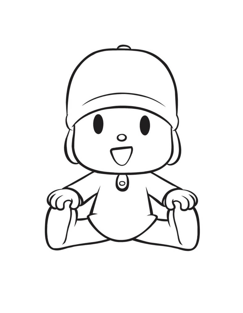Pocoyo educational d animation by coloring on