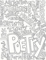 Poetry printables and coloring pages