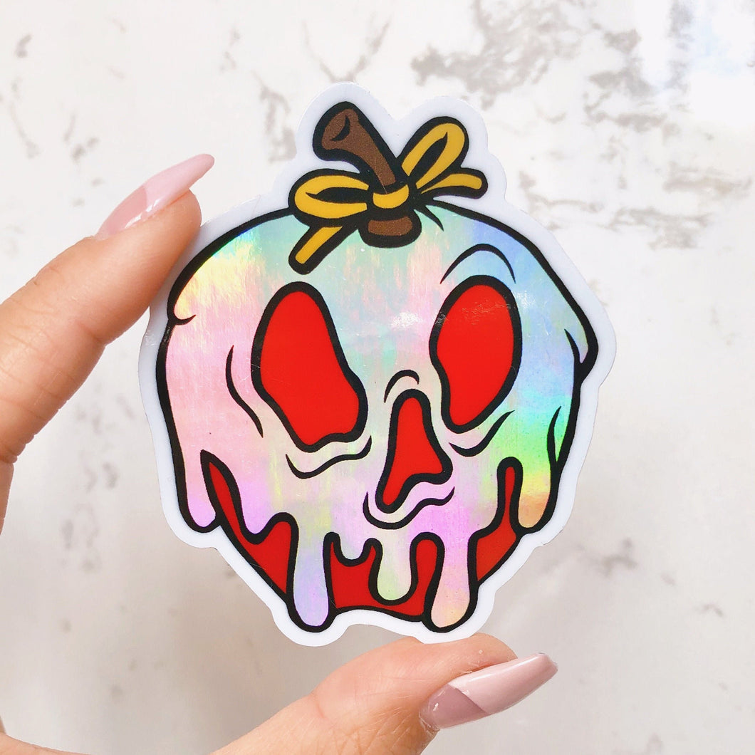 Poison apple snow white holographic sticker â wish upon magic