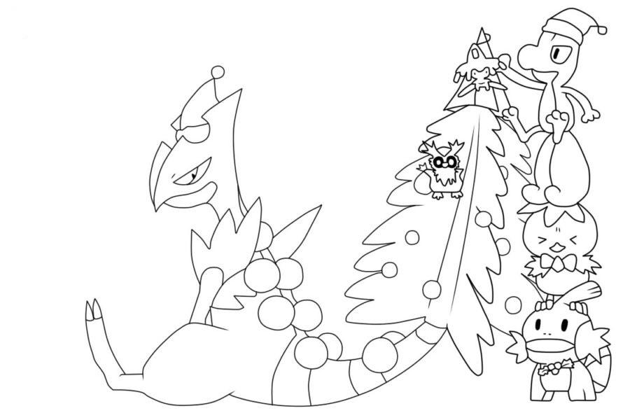 Pokemon christmas coloring pages by coloringpageswk on