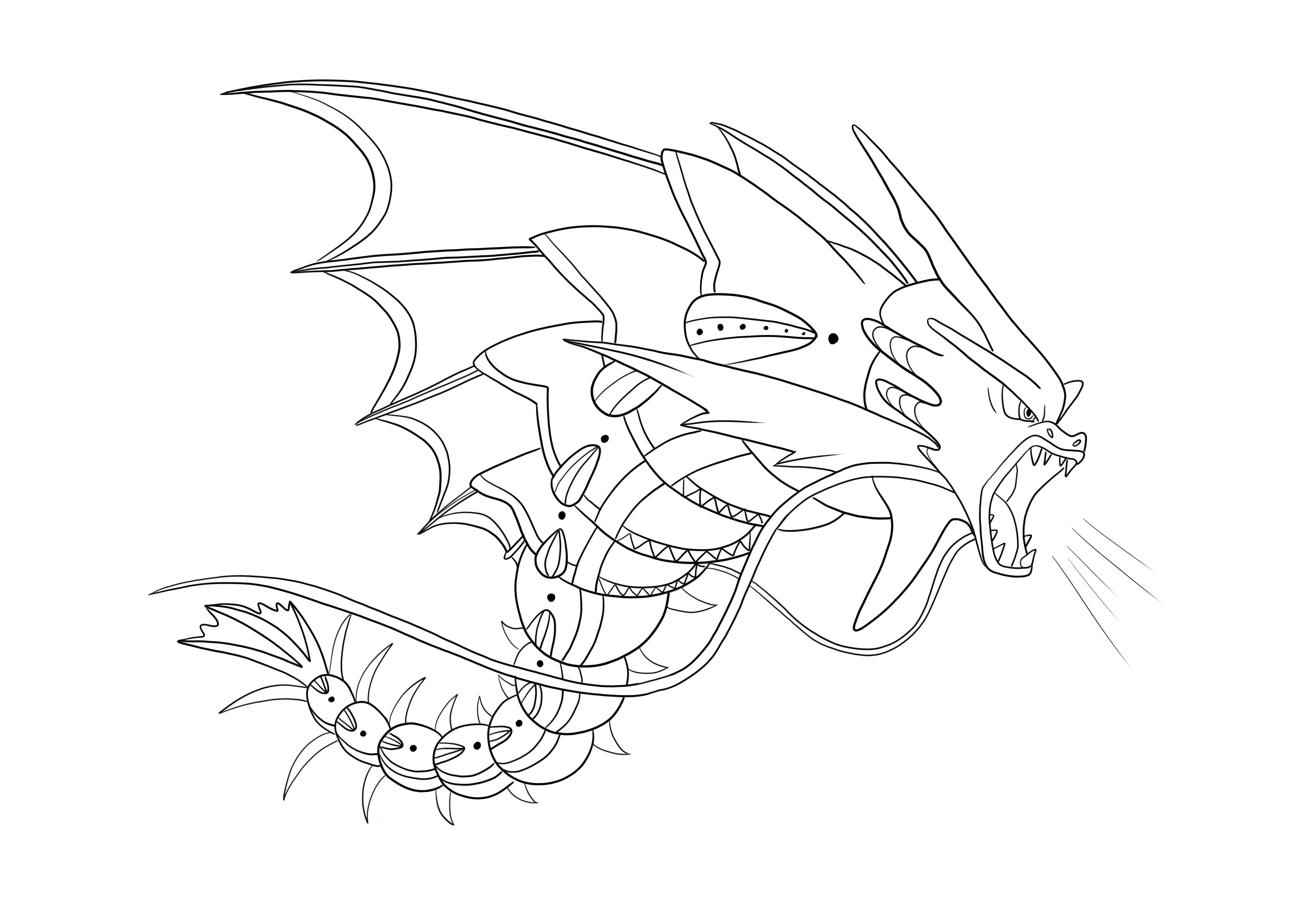 Mega gyarados from the pokãmon game free printable