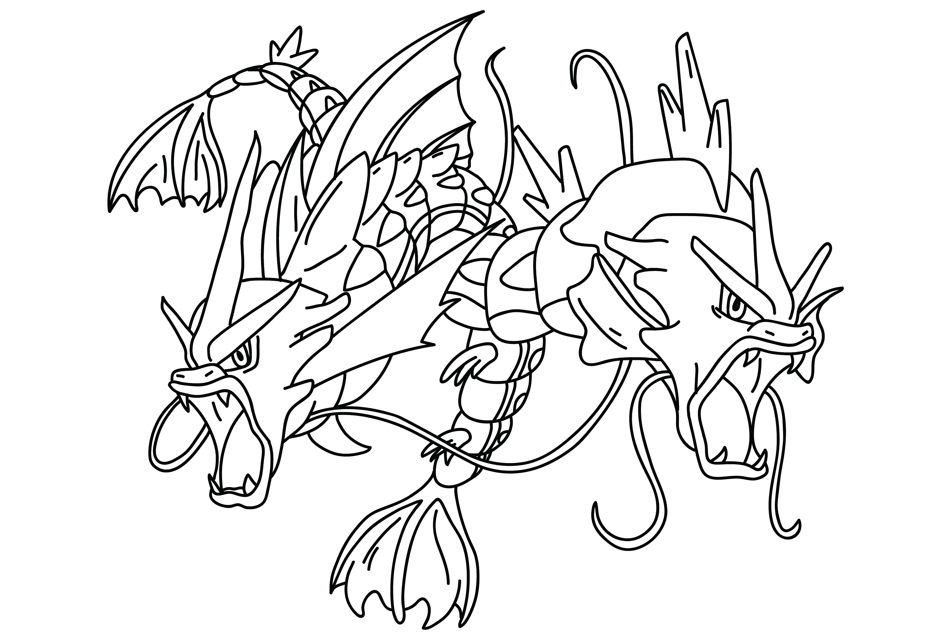 Gyarados mega pokemon to color
