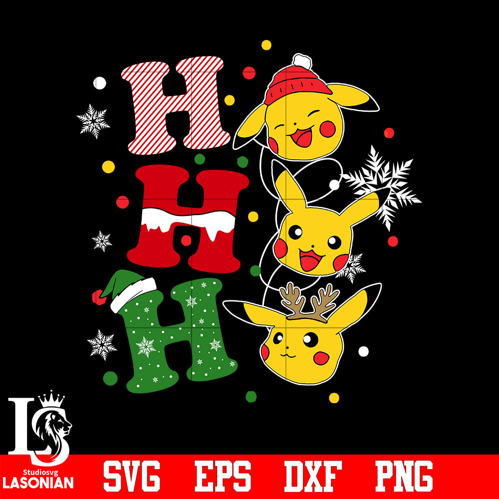 Pikachu ho ho ho christmas svg pokemon svg eps dxf png file â