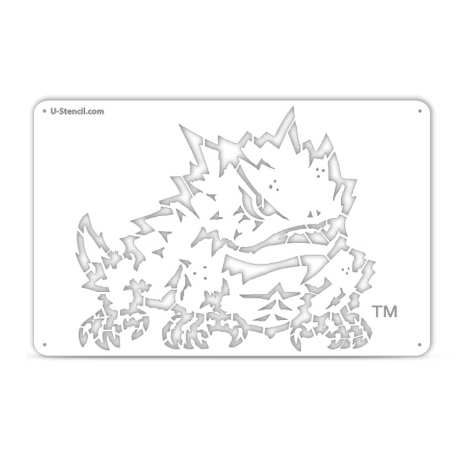 Tcu horned frogs secondary logo tailgater stencil