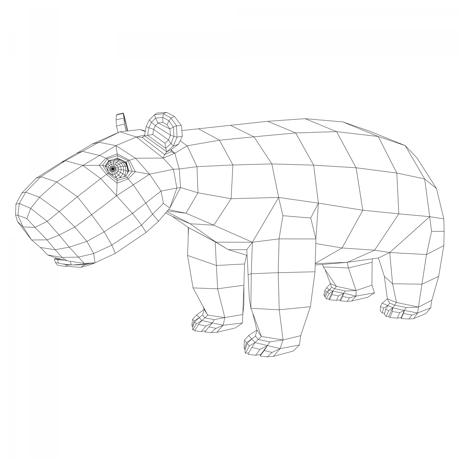 Polar bear d model in bear