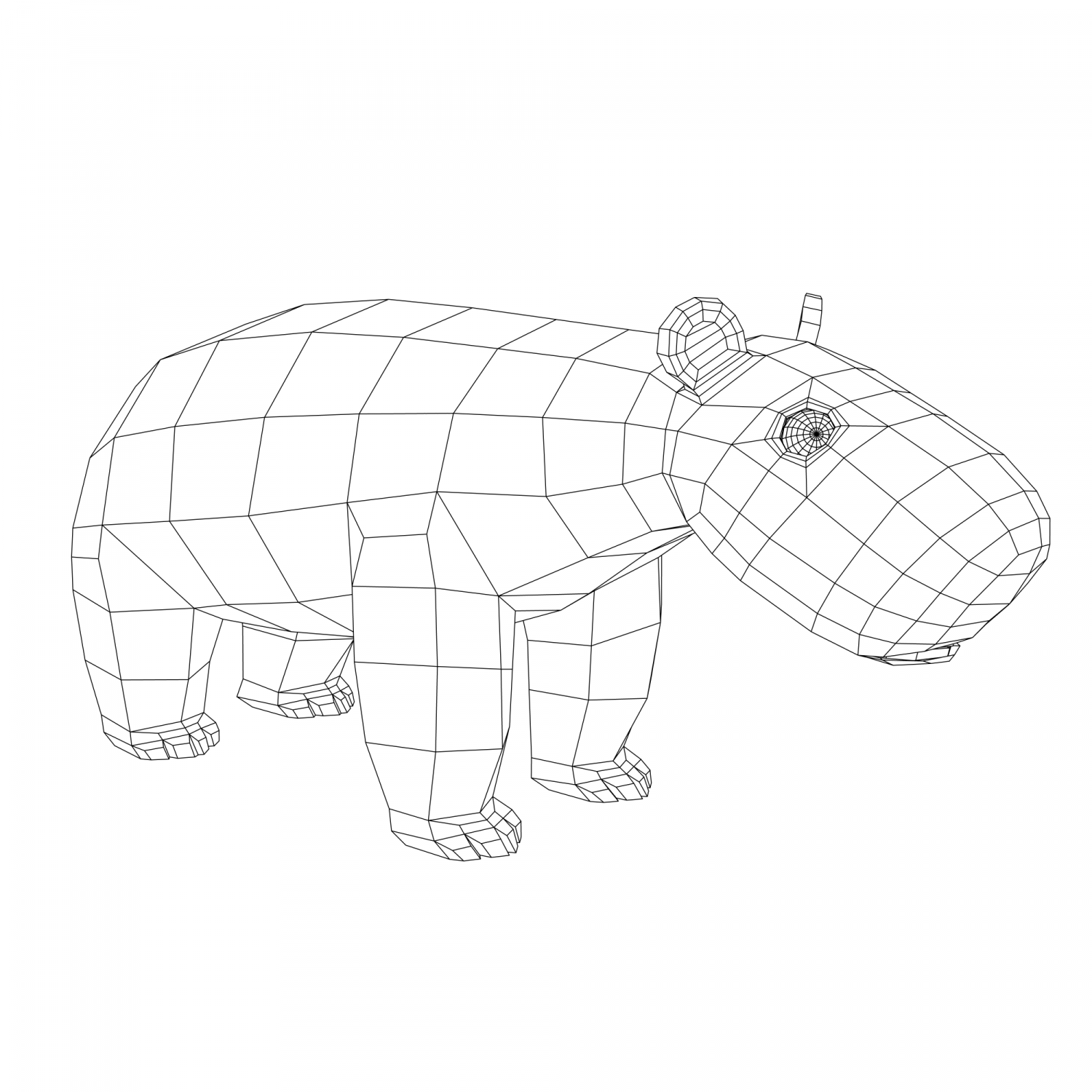 Polar bear d model in bear