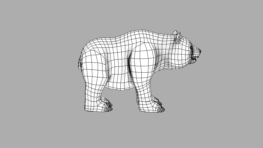 Polar bear d model in bear