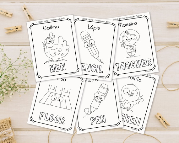 Pãginas para colorear para niãos canciãn pollito chicken hojas para pintar actividades para niãos archivo digital descarga instantãnea