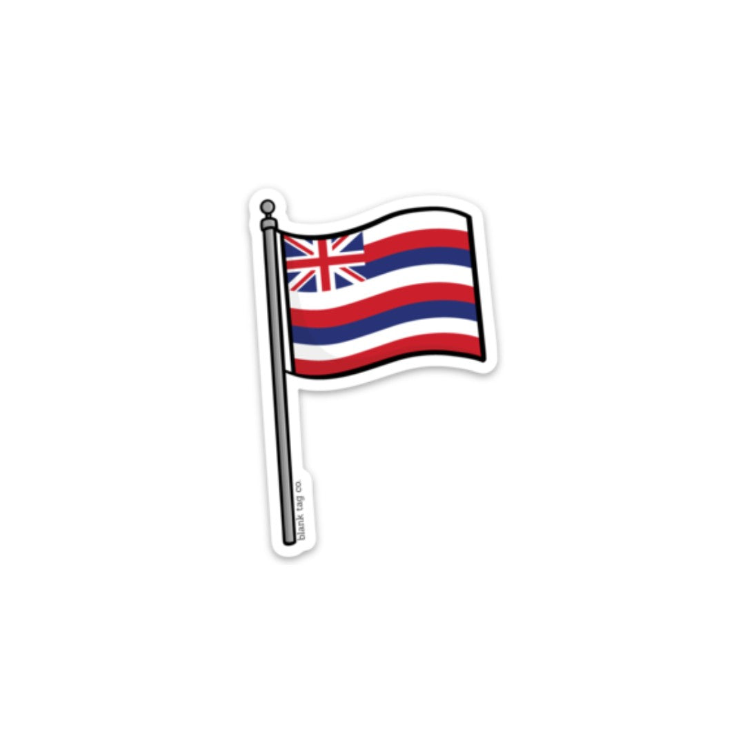 The hawaii flag sticker