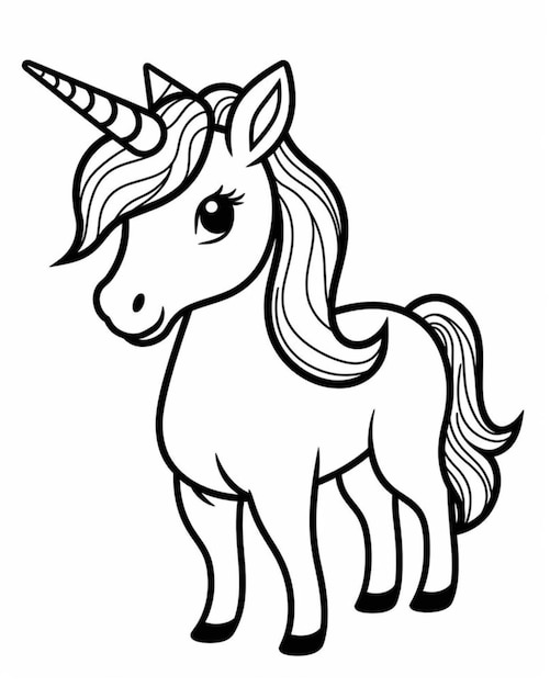 Page unicorn horns coloring images