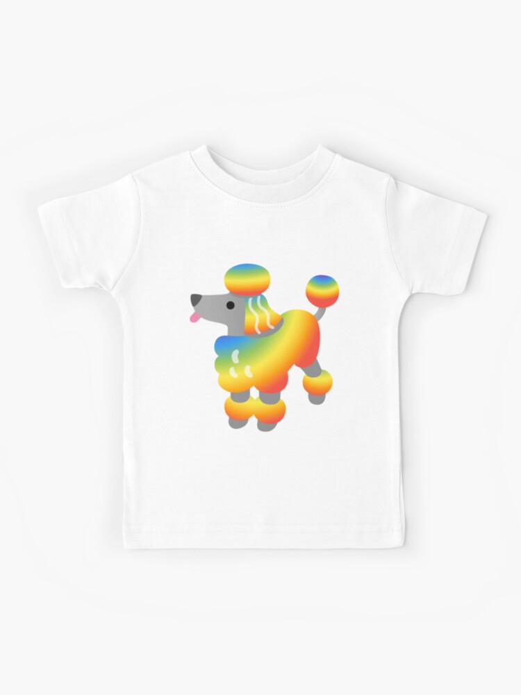 Rainbow poodle android emoji sticker design kids t