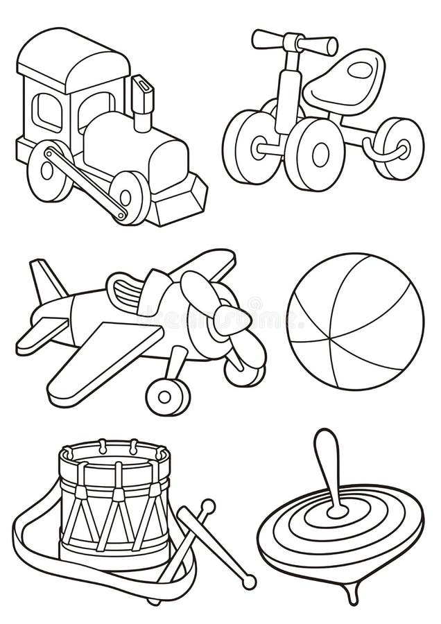 Toys coloring stock illustrations â toys coloring stock illustrations vectors clipart
