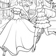Barbie the princess the popstar coloring pages