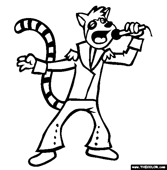 Leur the pop star online coloring page