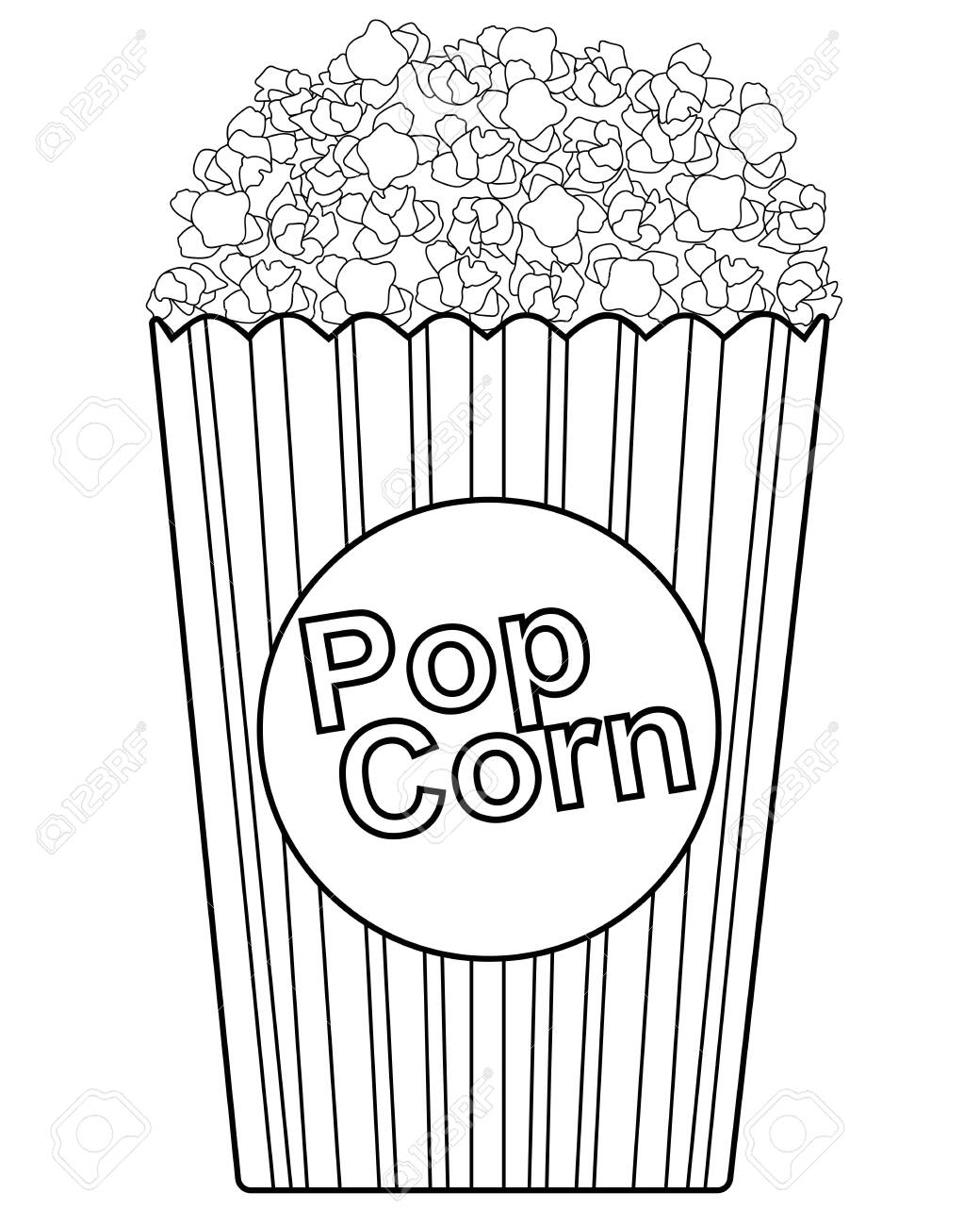 Popcorn paper bag with the inscription