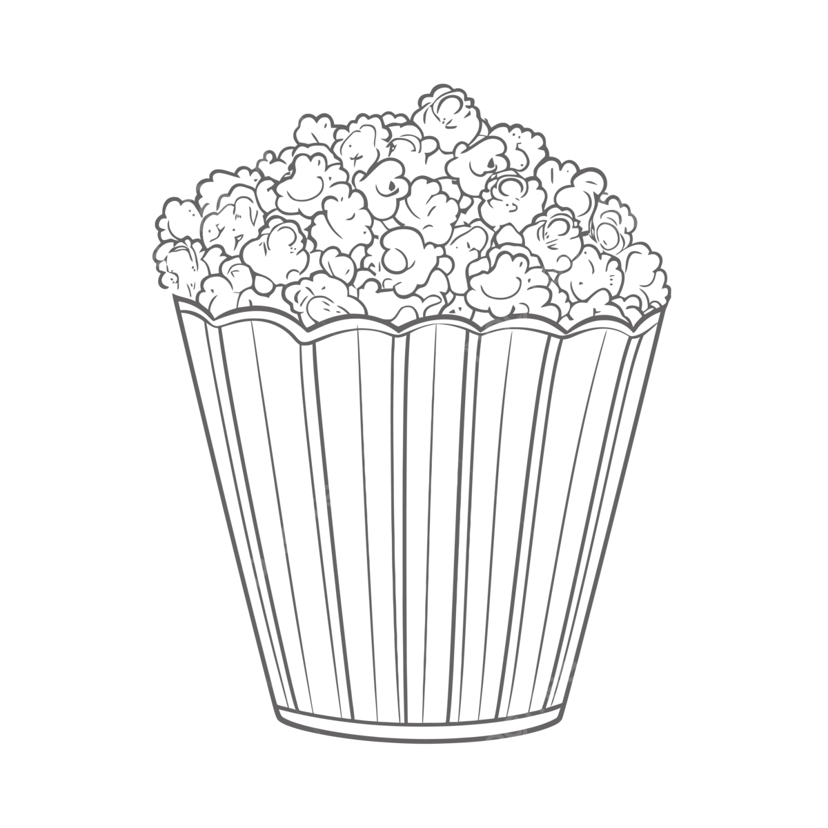 Homemade popcorn coloring pages outline sketch drawing vector wing drawing ring drawing popcorn drawing png and vector with transparent background for free download