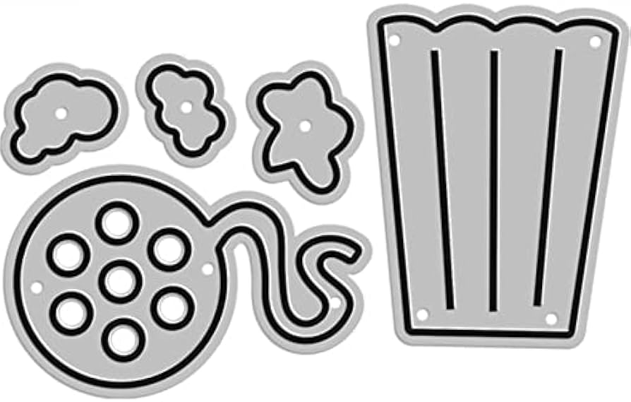 Cinema popcorn metal paper cutting dies stencils for diy scrapbookingphoto album decorative embossing diy paper cards