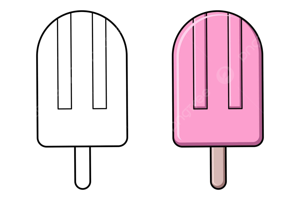 Vector ice cream for coloring book with colorful and bw options vector abstract chocolate drawing png and vector with transparent background for free download
