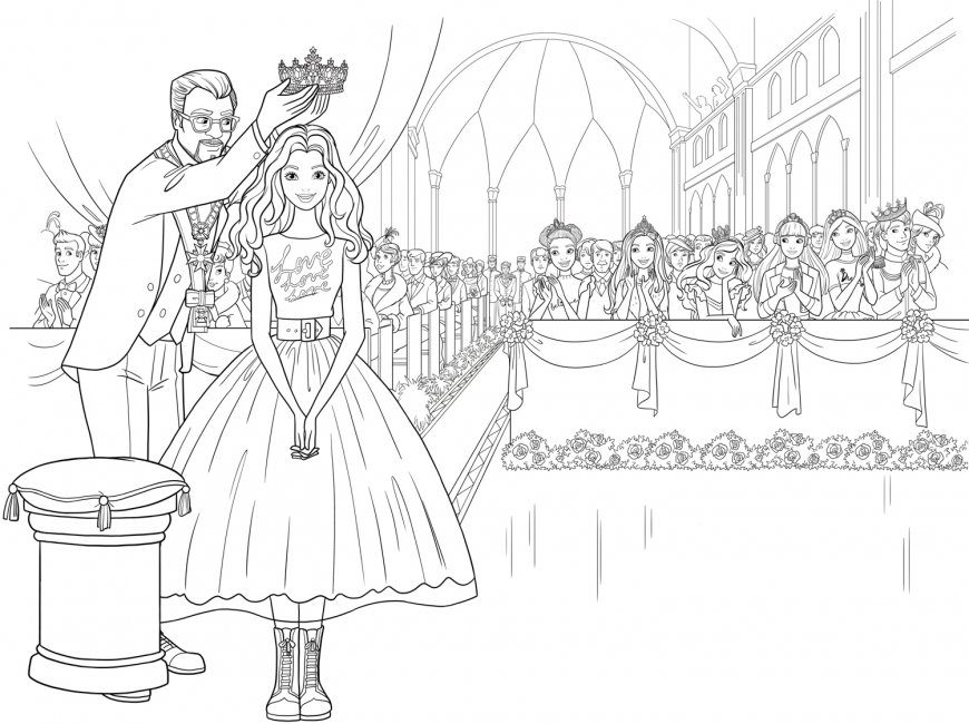 Barbie princess adventure coloring pages