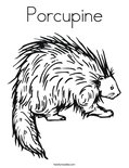 Porcupine coloring page