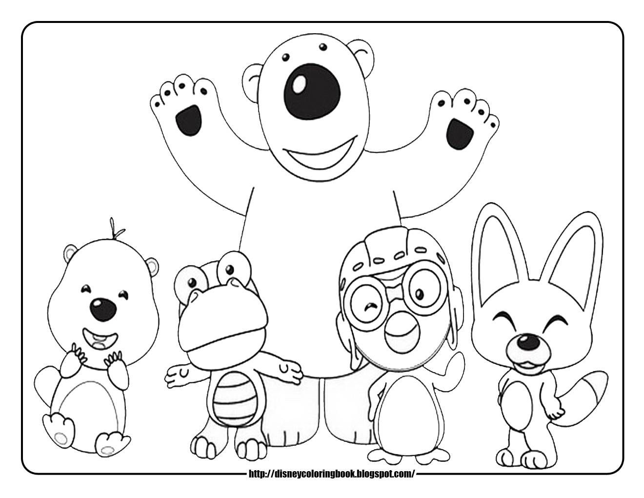 Disney coloring pages and sheets for kids pororo the little penguin free disney coloring sheets