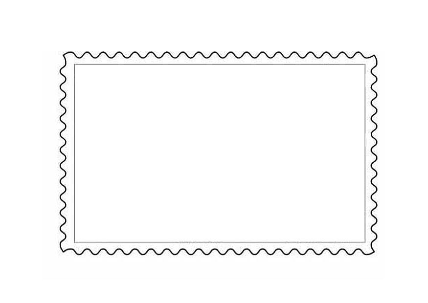 Coloring page postage stamp
