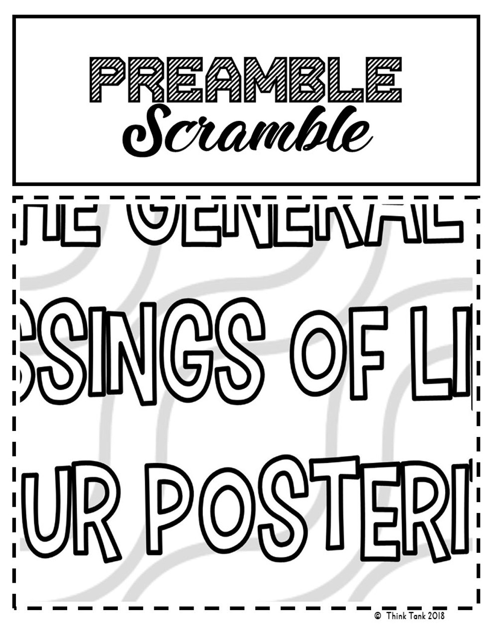 Preamble scramble collaborative poster