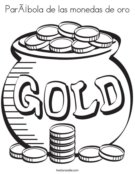 Parãbola de las monedas de oro coloring page