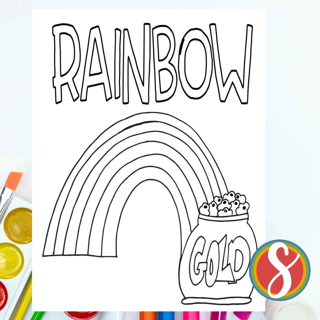 Free rainbow coloring pages â stevie doodles