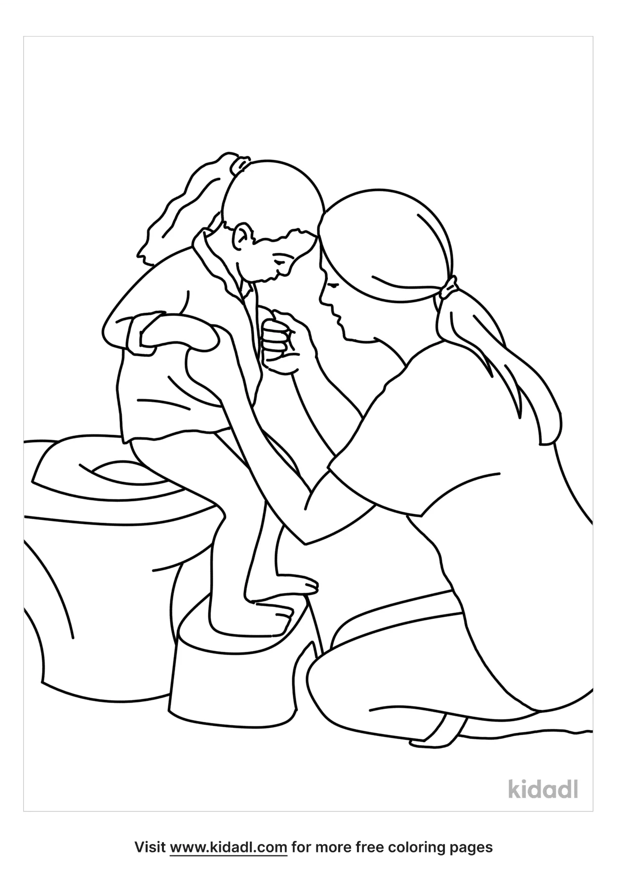 Free potty training coloring page coloring page printables