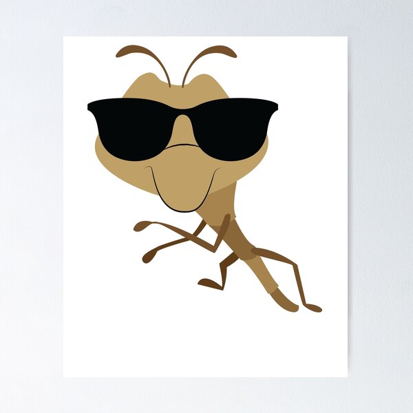 Praying mantis emoji poster for sale by hippoemo