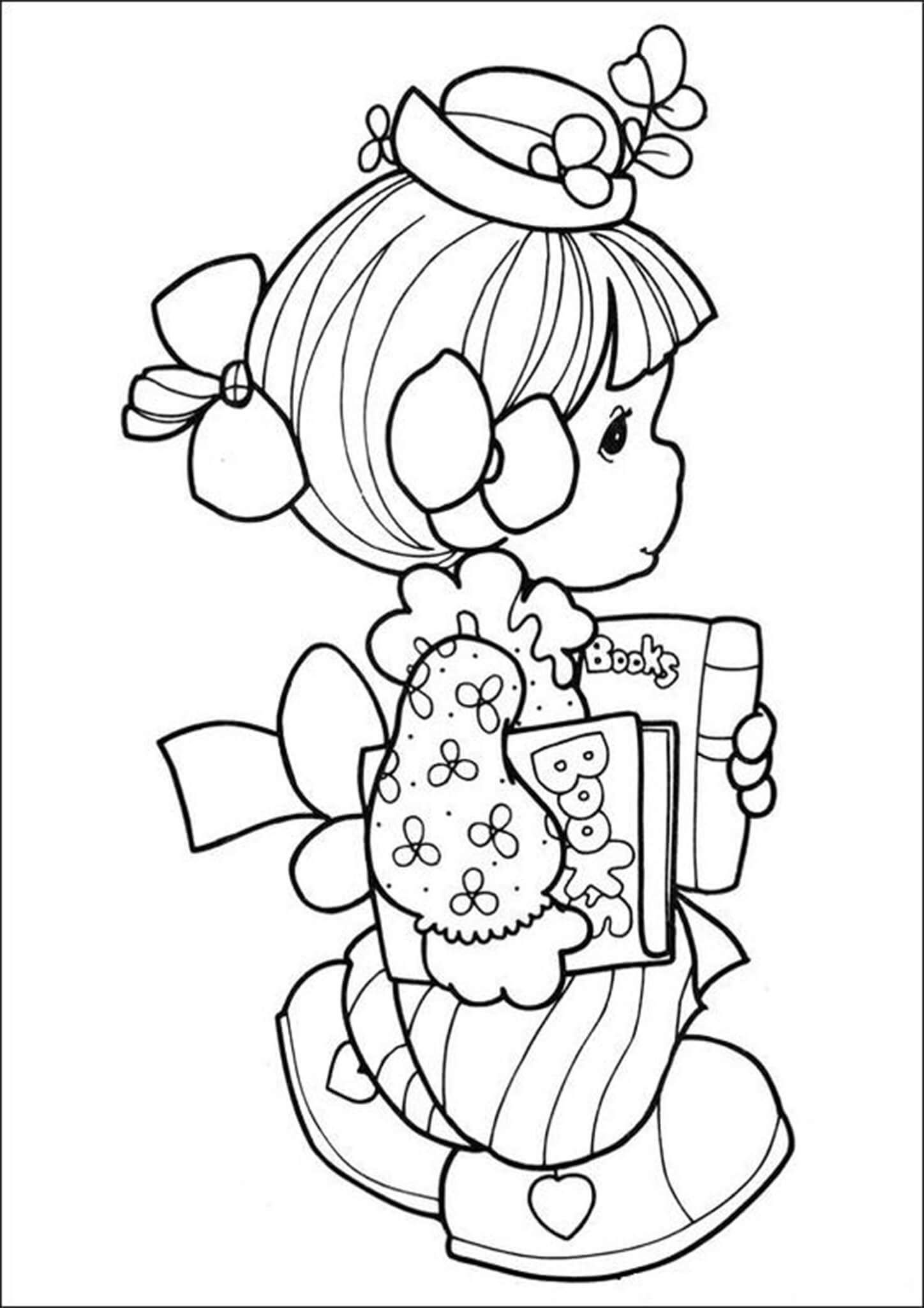 Free easy to print precious moments coloring pages libro de colores dibujos infantiles libros para colorear