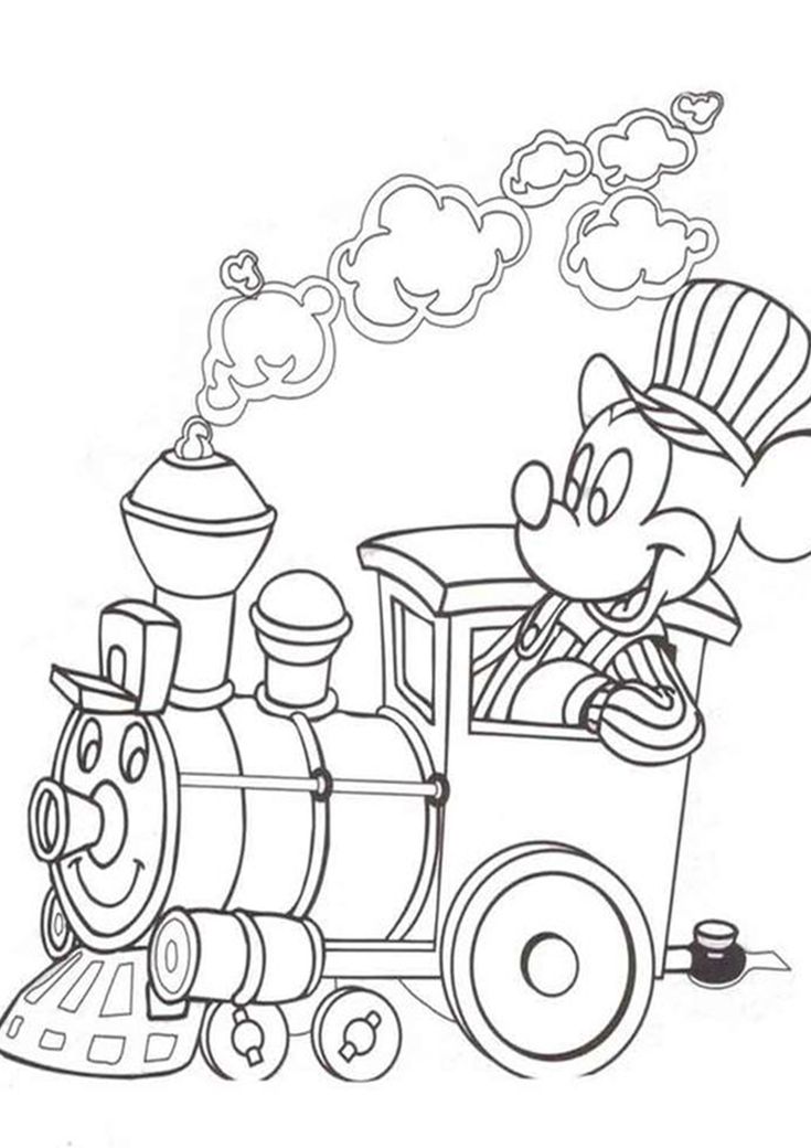 Free easy to print train coloring pages mickey mouse coloring pages mickey coloring pages disney coloring pages