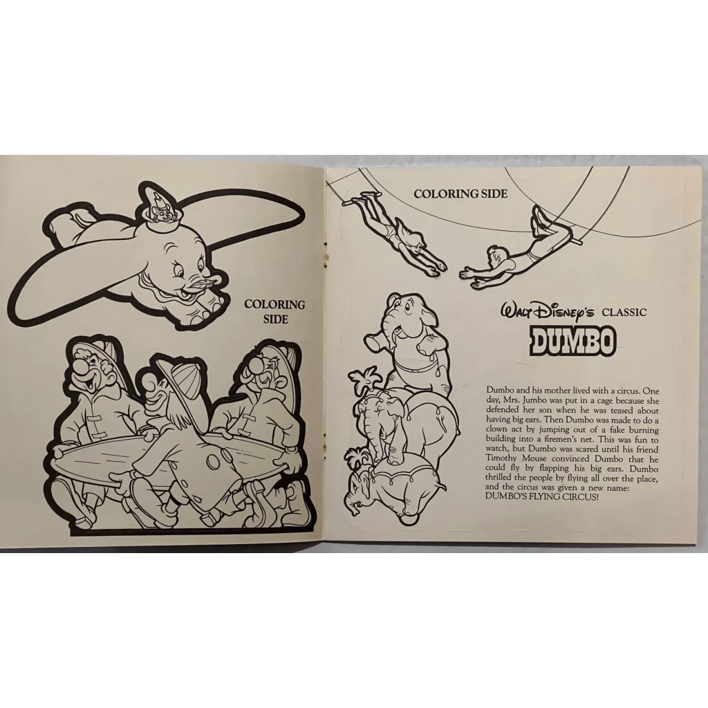 Vintage dumbo press out adorable disney mcdonalds memorabilia â vintage and antique gifts